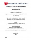 Logística internacional y operatividad en la empresa FARGOLINE S.A. - Callao, 2022”