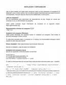 INSTALACIÓN Y CONFIGURACIÓN