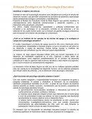 Enfoque ecologico de la psicologia educativa