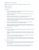 Foro: Tipos de investigación