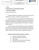 CLASIFICACION DE LA AUDITORIA DE GESTION
