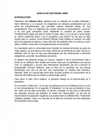 Ensayo de Software Libre. Página 1
