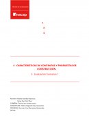 CARACTERÍSTICAS DE CONTRATOS Y PROPUESTAS DE CONSTRUCCIÓN