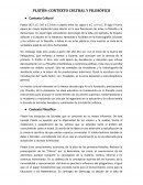 PLATÓN: CONTEXTO CULTRAL Y FILOSÓFICO