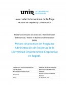 Mejora de procesos del Programa Administración de Empresas de la Universidad Departamental Corporativa en Bogotá