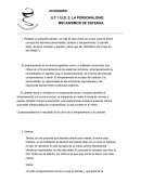 LA PERSONALIDAD. MECANISMOS DE DEFENSA