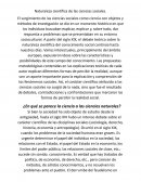 Naturaleza científica de las ciencias sociales