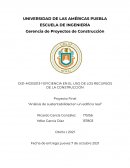 EFICIENCIA EN EL USO DE LOS RECURSOS DE LA CONSTRUCCIÓN