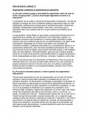 Argumentos y desiertos en argumentos en educación