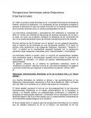 Perspectivas feministas sobre Relaciones Internacionales