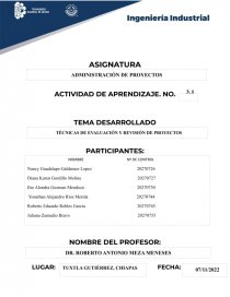 Tecnicas de evaluacion y revision de proyectos. Página 1