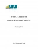 Ejercicios Guía para utilizar comandos y operaciones SQL