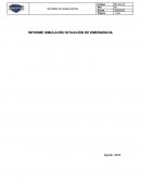 INFORME SIMULACRO SITUACIÓN DE EMERGENCIA