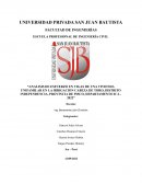 ANALISIS DE ESFUERZO EN VIGAS DE UNA VIVIENDA UNIFAMILAR EN LA IRRIGACION CABEZA DE TORO