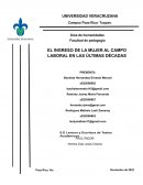 INCORPORACIÓN DE LA MUJER AL CAMPO LABORAL EN LAS ULTIMAS DECADAS