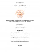 Análisis de las causas y consecuencias de la contaminación en el medio ambiente de la ciudad de Lima entre los años 2010-2020