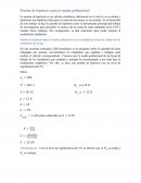 Prueba de hipótesis para la media poblacional