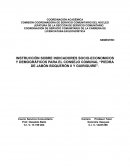 NSTRUCCIÓN SOBRE INDICADORES SOCIO-ECONOMICOS Y DEMOGRÁFICOS