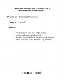 Aspiradora casera para la limpieza de la municipalidad de los olivos