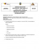 PROYECTO CIENTÍFICO INTERDISCIPLINAR