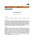 LECTURA 4: ACTIVIDADES “Las primeras luces”