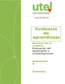 Evaluación del desempeño y compensaciones