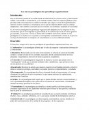 Los nuevos paradigmas de aprendizaje organizacional