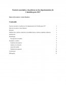 Factores asociados a la pobreza en los departamentos de Colombia para 2017