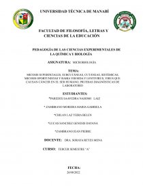 MICOSIS SUPERFICIALES, SUBCUTÁNEAS, CUTÁNEAS, SISTÉMICAS, MICOSIS OPORTUNISTAS Y RABIA VIH/SIDA Y LENTIVIRUS, VIRUS QUE CAUSAN CÁNCER EN EL SER HUMANO. Página 1