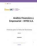Análisis Financiero y Empresarial – HITES S.A