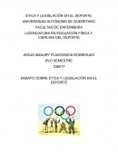 ETICA Y LEGISLACION EN EL DEPORTE