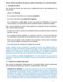 Diseño de políticas de precios y tarifas comerciales en un mercado exterior