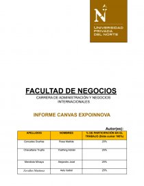 INFORME CANVAS EXPOINNOVA. Página 1