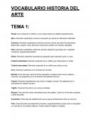 VOCABULARIO HISTORIA DEL ARTE
