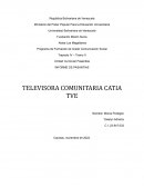 INFORME DE PASANTIAS TELEVISORA COMUNITARIA CATIA TVE