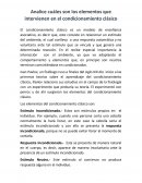 Los elementos del condicionamiento clásico
