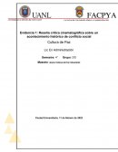 Reseña crítica cinematográfica sobre un acontecimiento histórico de conflicto social Cultura de Paz