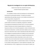 Reporte de investigación en un sujeto Infrahumano