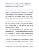 EL CONTRATO DE TRABAJO SU RELACIÓN CON EL DESEMPLEO, LAS POLÍTICAS DE GOBIERNO Y LA PANDEMIA EN EL MUNDO LABORAL