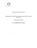 Administración y dirección del factor humano en instituciones educativas