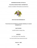 Concluciones de las actividades de consultaría realizadas por la empresa ECONARP S.A.C