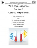 Practica 5 Calor & Temperatura