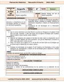Planeacion 6to Grado Geografía