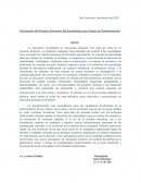 Concepción del Proceso Formativo del triunfado(a) como Sujeto de Transformación