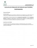 Instructivo de Elaboración de Evidencias para Portafolio