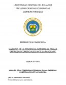 ANÁLISIS DE LA TENDENCIA INTERANUAL EN LAS EMPRESAS COMERCIALES ANTE LA PANDEMIA