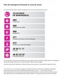 Plan de emergencia Personal en caso de sismo