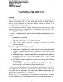 TRABAJO PRÁCTICO DE ENERGÍA. Página 1