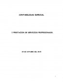 Contabilidad especial de prestadora de servicios