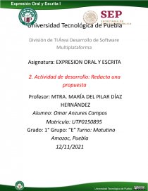 Actividad 3 Propuesta de solución. Página 1